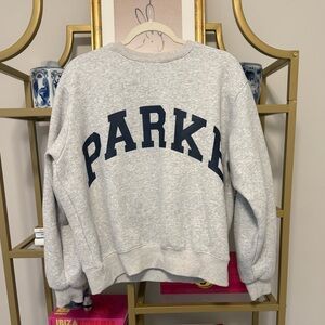 Parke Gray Sweatshirt with Blue Lettering